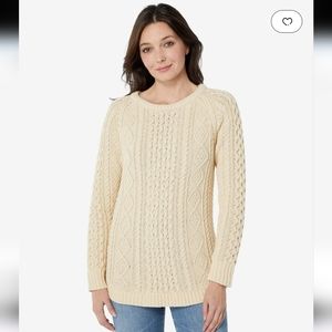 Women's Cream Cable Knit Sweater